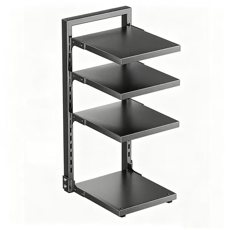 Maxcook 4-Tier Adjustable Kitchen Utensil Rack - Black MegaBDM