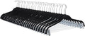 ANQI Non-Slip Skirt Clothes Hangers with Clips, Organize Pants and Skirts, Black/Silver, Pack of 24 MegaBDM