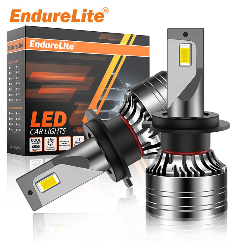 EndureLite 9012 Light Bulbs, Brighter 6000K Cool White 9012/HIR2 LED Fog Bulbs with Fan, 1:1 Halogen Mini Size, Off-Road Lights with Plug N Play, Pack of 2 MegaBDM
