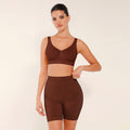 Feelingirl Seamless Comfort Mid Waist Tummy Control Ege-free Panties Shaping Shorts for Women M/L Brown, Couple Gift Perfect Gift MegaBDM