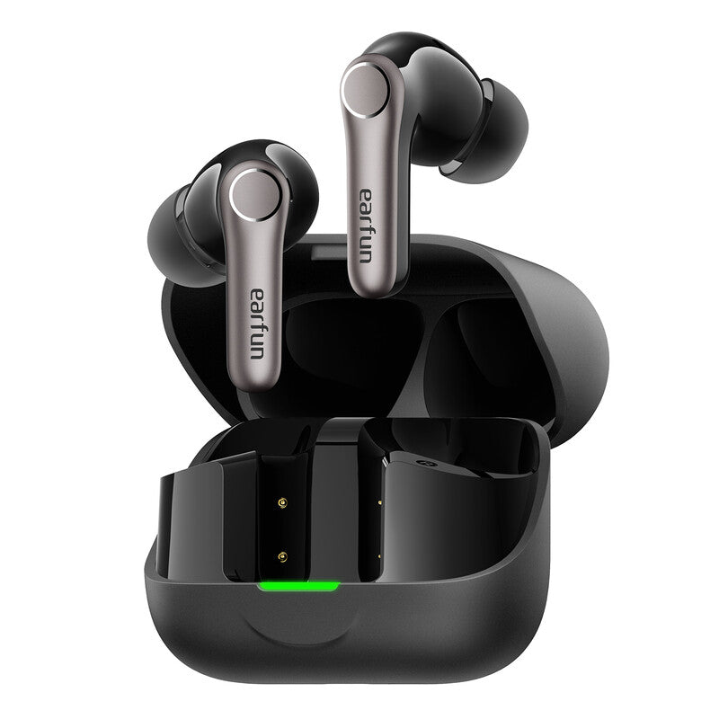 EarFun Air Pro 4+ Hi-Res Dual Driver ANC Earbuds 50dB Noise Cancelling Bluetooth 6.0 aptX Lossless LDAC 54H Playtime IP55 AI Translation - Black MegaBDM