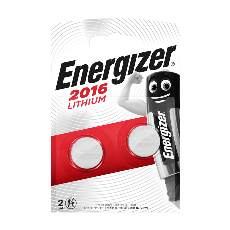 Energizer CR2016 Lithium Coin Batteries – Pack of 2 MegaBDM
