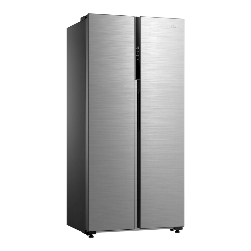 Midea MDRS619FIE46 84cm Wide 180cm Tall Frost Free American Fridge Freezer, Stainless Steel, E Rated MegaBDM