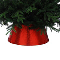 Festive Red Metal Christmas Tree Skirt, 56 x 25cm MegaBDM
