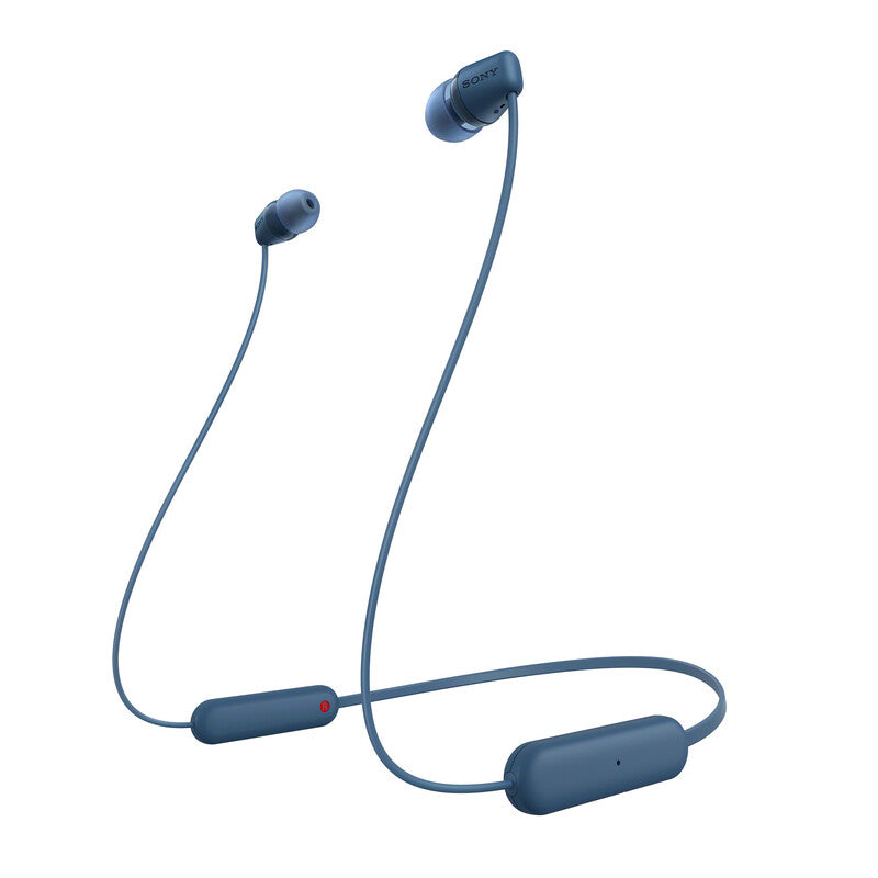 Sony WI-C100 Wireless Neckband Earphones (Blue) MegaBDM