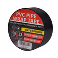 TAPEBEAR Corrosion Protection Pipe Tape, Wrap Pipe Tape for Drain Pipe, Metal Electrical Outdoor Underground Pipe, Waterproof PVC Black Tape, Duct Anti-Corrosion and Protection, 2 Inch X 33 Yard MegaBDM