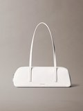 Calvin Klein Accessories Glossy Foil Logo Bauletto Shoulder Bag - White Alyssum MegaBDM