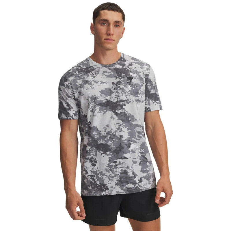 Under Armour Project Rock Printed Men's Short Sleeve T-Shirt - Mod Gray MegaBDM