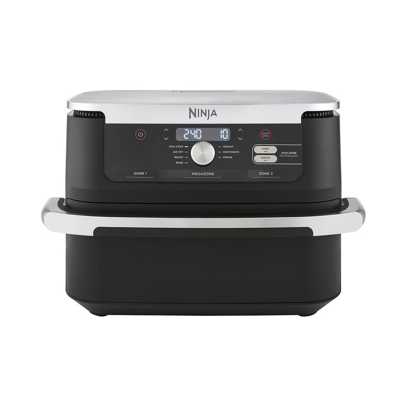 Ninja Foodi FlexDrawer Air Fryer - Black, 10.4L, Dual Zone with Removable Divider, 7-in-1, Air-Fryer Uses No Oil, Air Fry, Roast, Bake, Max Crisp, Non-Stick Dishwasher Safe Parts, AF500UK MegaBDM