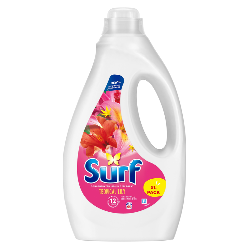 Surf Liquid Laundry Detergent, Tropical Lily, 44 Washes, 1.188l MegaBDM