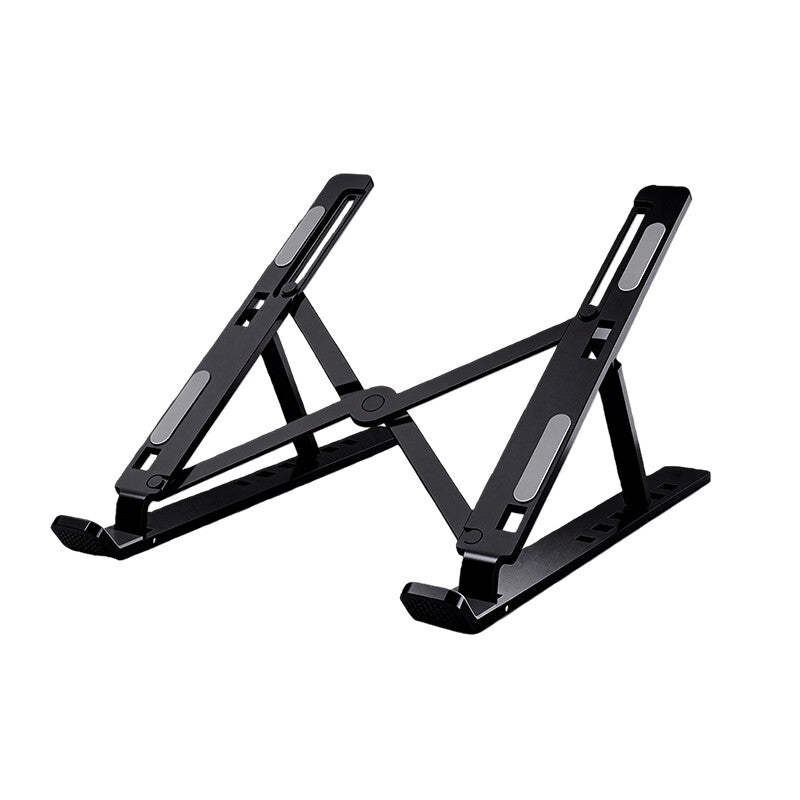 JORDAN&JUDY 18-Inch Black Aluminum Laptop Stand, Adjustable, Lightweight, Ergonomic Design MegaBDM