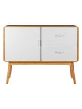 Interiors by Premier Sideboard Malmo 1 Door 2 Drawers Oak/White MegaBDM
