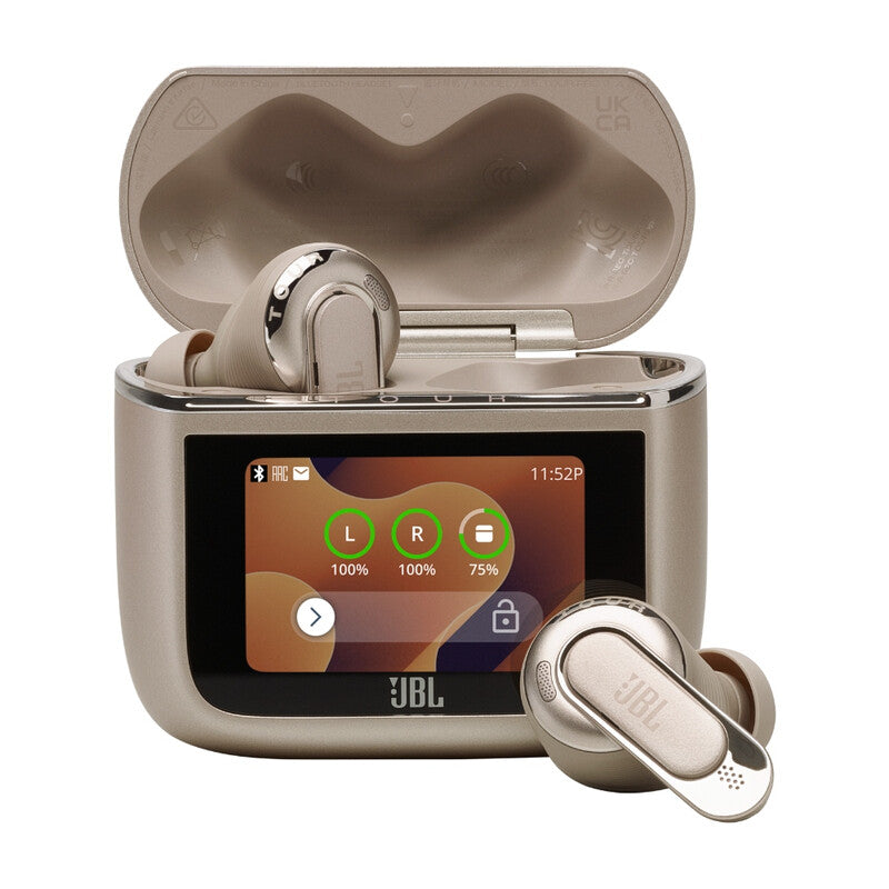JBL Tour Pro 3 True Wireless Adaptive Noise-Cancelling Earbuds with Smart Charging Case – Latte MegaBDM