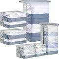 TAILI 6 Pack Vacuum Storage Bags, Cube Space Saver Bags Combo (3 Jumbo +3 Medium), Vacuum Seal Bags for Bedding, Clothing, Comforters, Blankets, Closet Oragnizer and Storage MegaBDM
