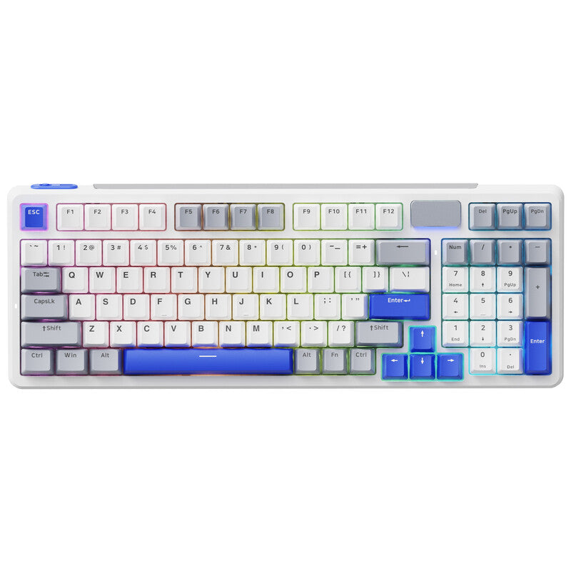 Rapoo V700DIY 96% Mechanical Tri-Mode Keyboards, QWERTY US Layout, Gasket Mount-WB MegaBDM