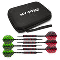 Hy-Pro Darts Set with Case Black/Green/Red 6pk MegaBDM