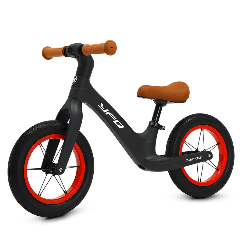 Neuleb Toddler Balance Bike, Lightweight No Pedal Training Bicycle with Adjustable Seat, Air-Free Tires & Kickstand, Kids First Bike for Ages 3 to 6 Years, Perfect for Learning to Ride, Black MegaBDM
