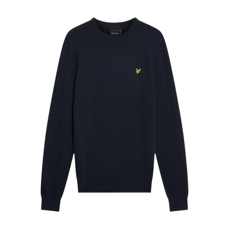 Lyle & Scott Men's Cotton Crew Neck Jumper - Dark Navy MegaBDM