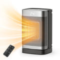 Totopia 1500W PTC Electric Heater with 2 Heating Modes, 12H Timer, Tip-Over & Overheat Protection, Space Heater for Bedroom, Office, Desktop, Remote Control, KPT-150 0596YL MegaBDM