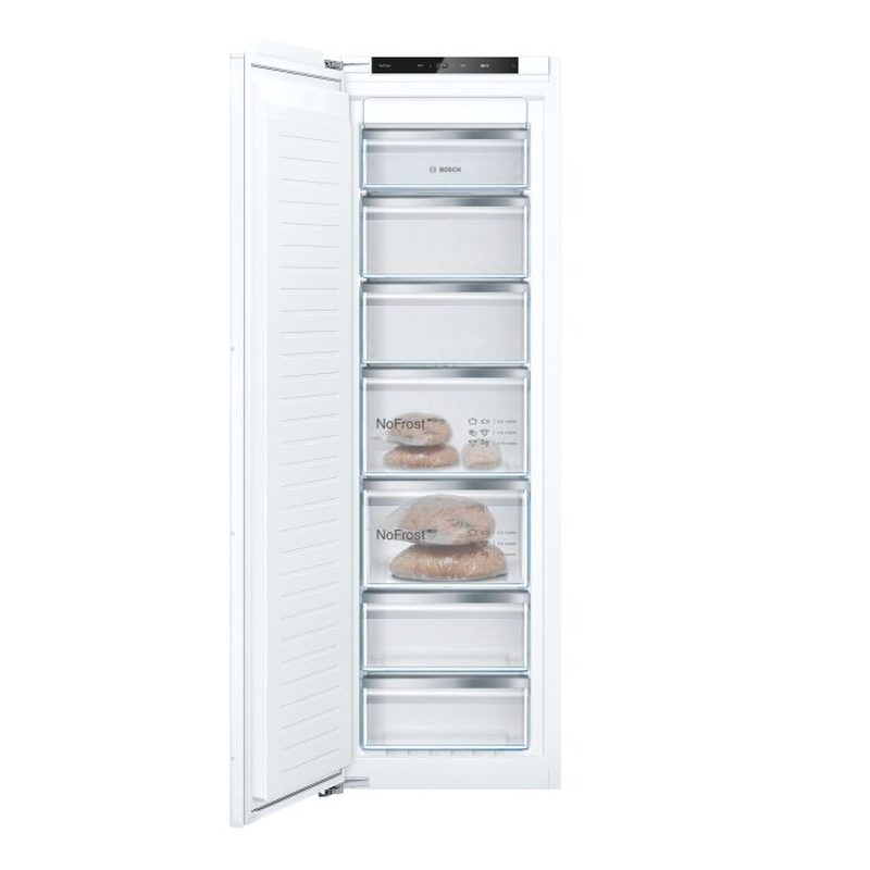 Bosch GIN81VEE0G 177cm Fully Integrated Tall Upright Freezer - Fixed Hinge - NoFrost - 212L - E Rated MegaBDM
