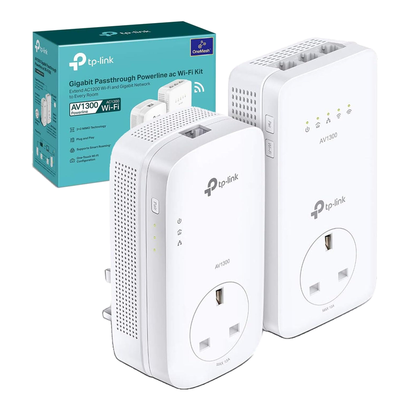 TP-Link TL-WPA8631P KIT AV1300 Gigabit Powerline Wi-Fi Extender Kit MegaBDM