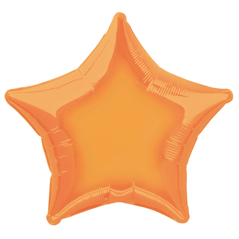 20in Orange Star Foil Balloon MegaBDM
