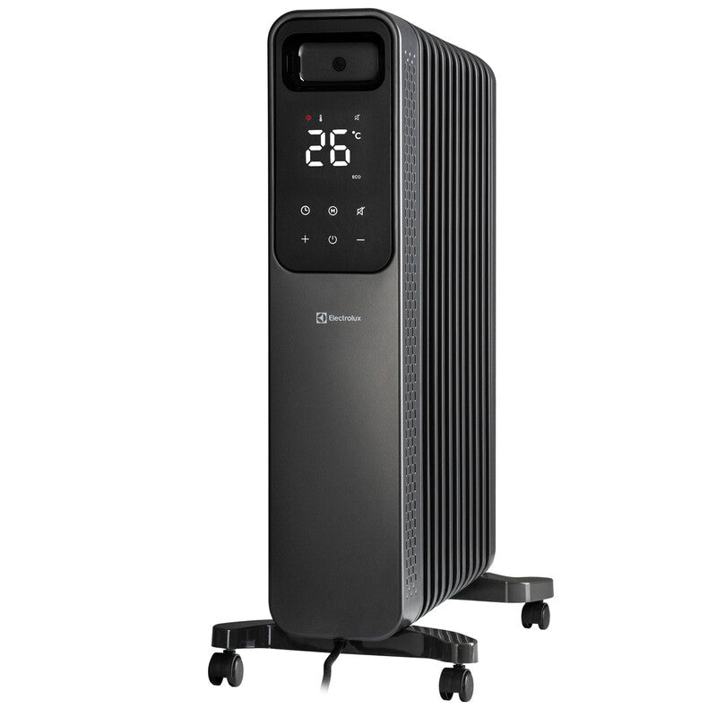 Electrolux Oil Filled Radiator – 2400W Heating Power, Adjustable Thermostat, Portable Design, Grey HEA2014ELGRY MegaBDM
