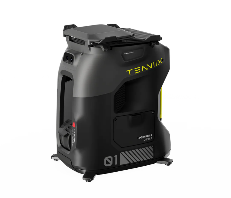 TENNIIX Pro Smart AI Tennis Ball Machine Dual Camera Vision Simulation Training Partner, Holds 100+ Tennis Balls, Voice and App Control, 75MPH High Speed 5000 RPM, 1,000+ Customizable Training Modes (Vision Module Shipped Separately) MegaBDM