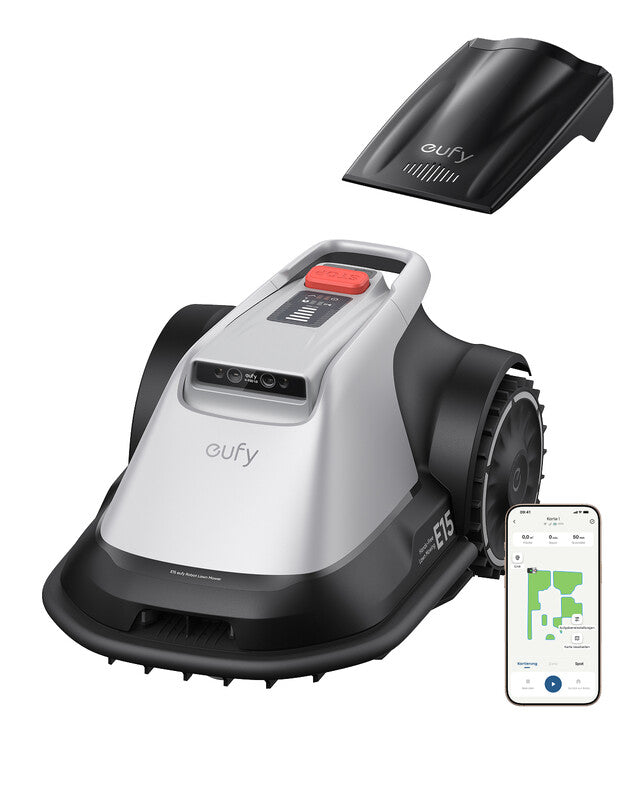 eufy Robot Lawnmower E15, Wire-Free, Hands-Free Auto Mapping, Accurate Obstacle Avoidance, Reliable Lawn Maintenance, 2-in-1 Mowing and Edge Trimming, 800 m² Coverage MegaBDM