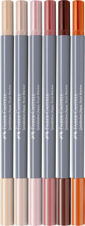 Faber-Castell Goldfaber Aqua Dual Marker, Wallet of 6, Portrait MegaBDM