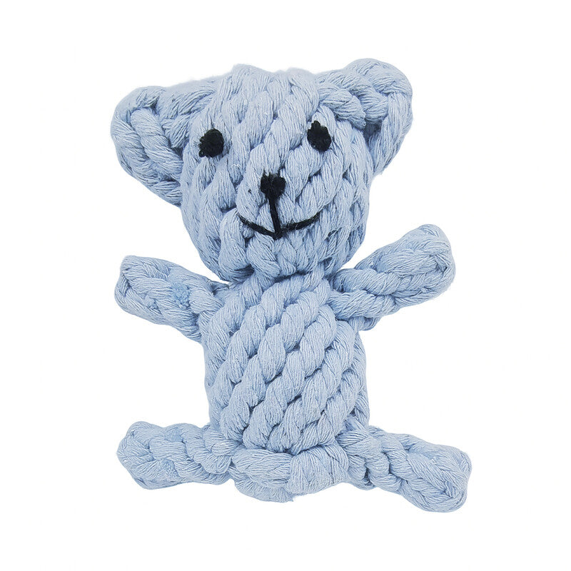 Blinkit Blue Plush Bear Dog Toy, Filled with Recycled Cotton, Soft and Comfortable, Suitable for Puppies and Small Pets MegaBDM