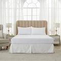 Meeallhome Waffle Bed Skirt 135cmx190+30 White MegaBDM