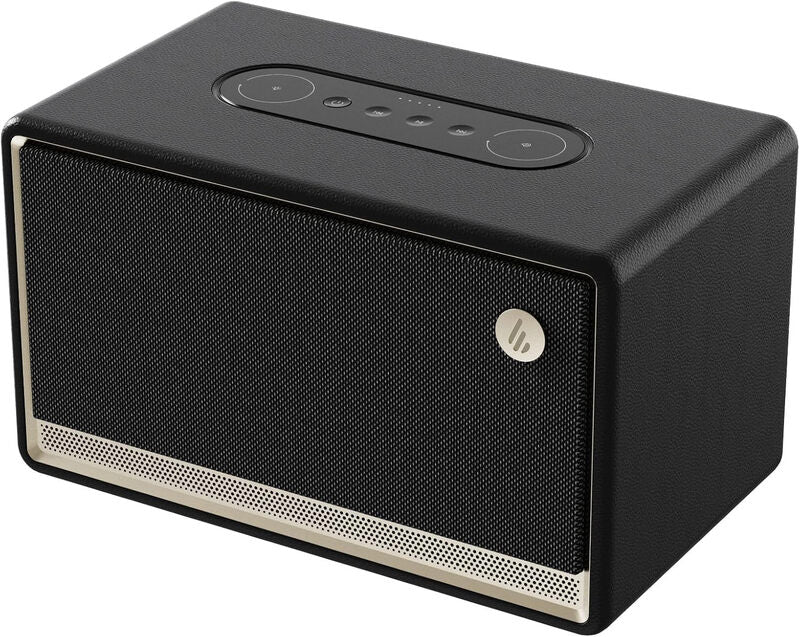 EDIFIER ES300 Tabletop Wireless Speaker, Hi-Res Audio, Bluetooth 5.3, 12-Hour Playtime, Crystal Clear Sound, Multi-Connectivity for Home, Office, Outdoor & Desktop Use, Black MegaBDM