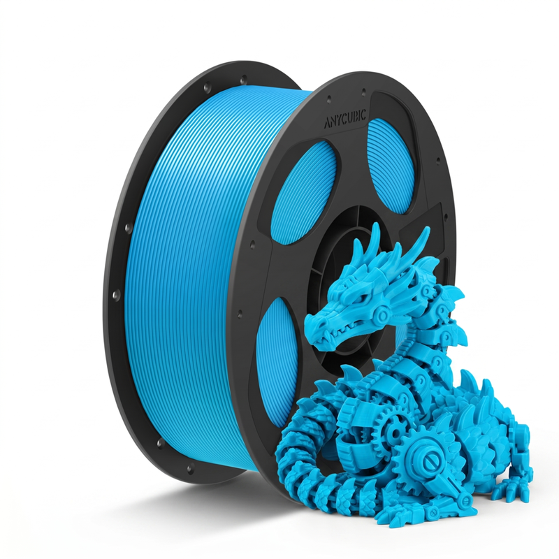 JOYBUY x ANYCUBIC PLA Basic Printing Filament, 1kg Spool, 1.75mm Diameter, ±0.02mm Tolerance - Cyan MegaBDM