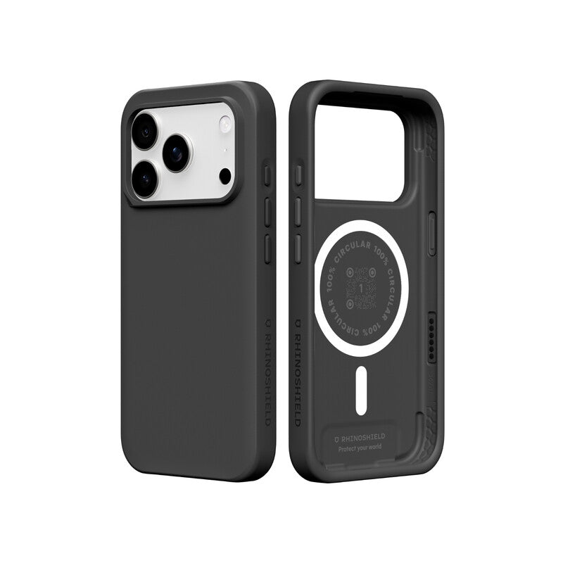 RHINOSHIELD Phone Case Compatible with MagSafe for iPhone 17 Pro | Absorbing Protection, Minimal and Slim Design with Military Grade Drop Protection, improved corner defense, slim, lightweight, SolidX Classic Black MegaBDM