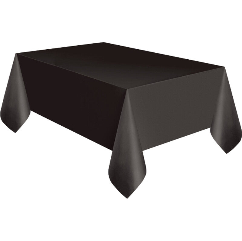 Unique Plastic Table Cover, Black, 1.37 x 2.74m MegaBDM