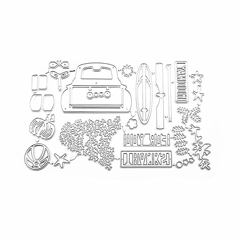 Car Decoration Metal Die Cuts, Cutting Dies for Card Making Clearance, Embossing Dies for Scrapbooking, DIY Album Paper Cards Decoration MegaBDM