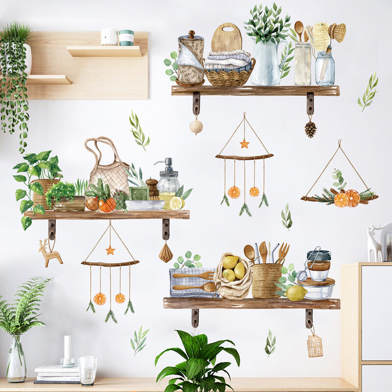 Tropical Vine Plant Potted Stickers with Butterfly & Flower Designs - Ideal for Living Room, Bedroom & Office, Hanging Vines MegaBDM