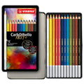 STABILO CarbOthello - Chalk-Pastel Pencil - ARTY+ - Tin of 12 - Assorted Colours MegaBDM
