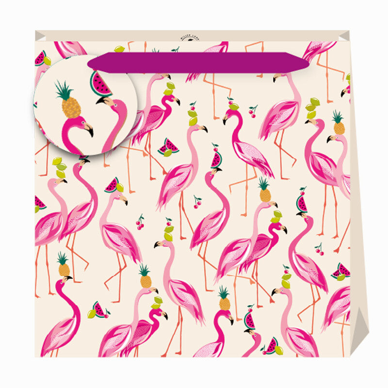 Sara Miller London Fabulous Flamingos Medium Gift Bag MegaBDM