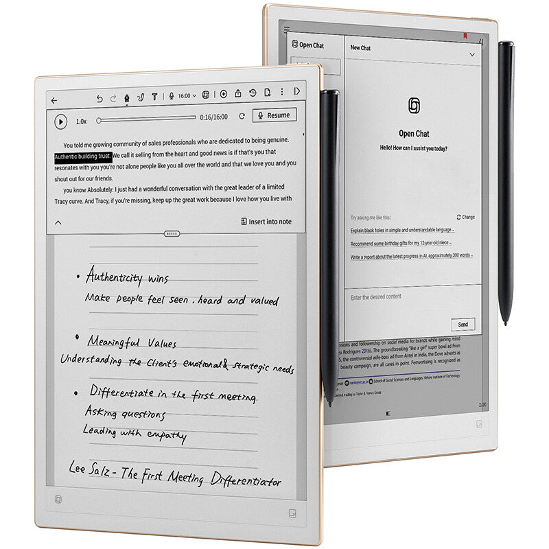 [Free protective case] iFLYTEK AINOTE 2， 10.65" E-Ink Tablet， AI Note Taking Tablet with ChatGPT-5， Ultra-Thin 4.2mm Digital Notebook with Voice-to-Text， 16-Language Transcription， Handwritten-to-Text， Ideal for Work&Study MegaBDM