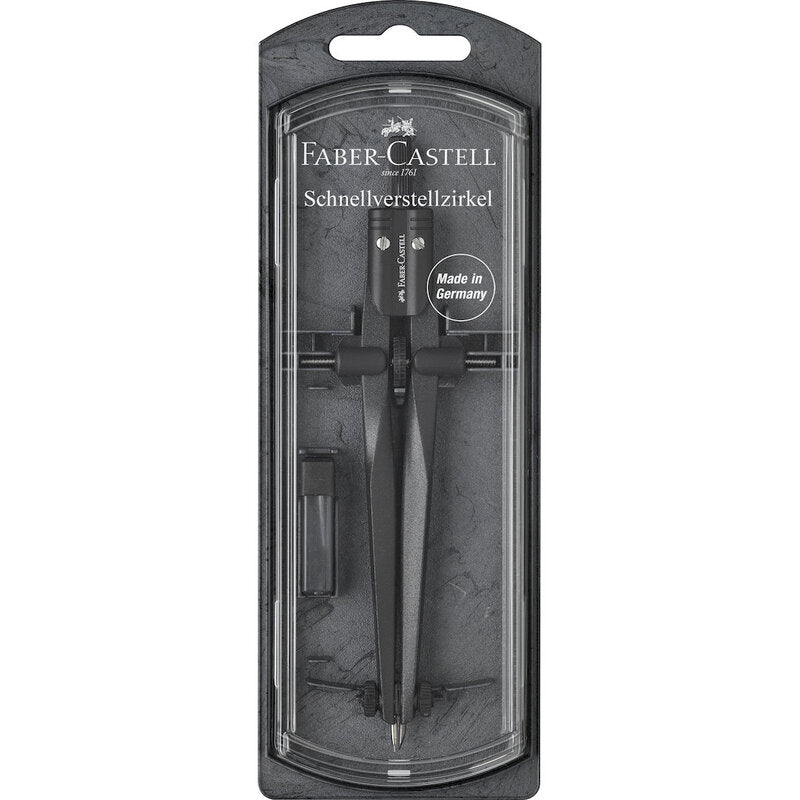 Faber-Castell Stream Quick Set Compass, Black Stone MegaBDM