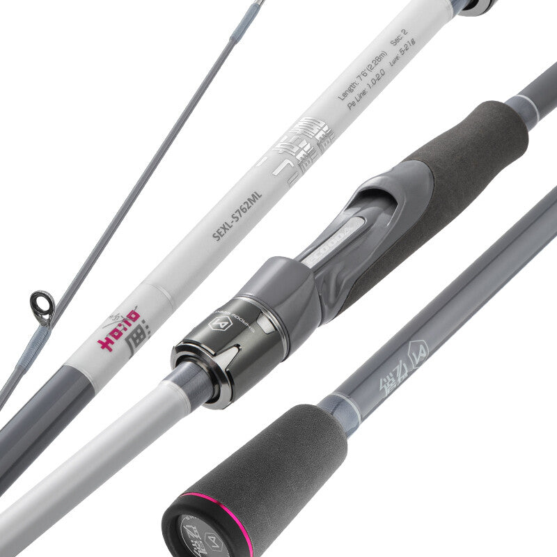 ECOODA carbon lure fishing rod with Fuji SIC guides and O-Rings for bass, trout and shark fishing MegaBDM