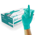 Unigloves Green Pearl Nitrile Examination Gloves - Multipurpose, Powder Free and Latex Free Disposable Gloves, S MegaBDM
