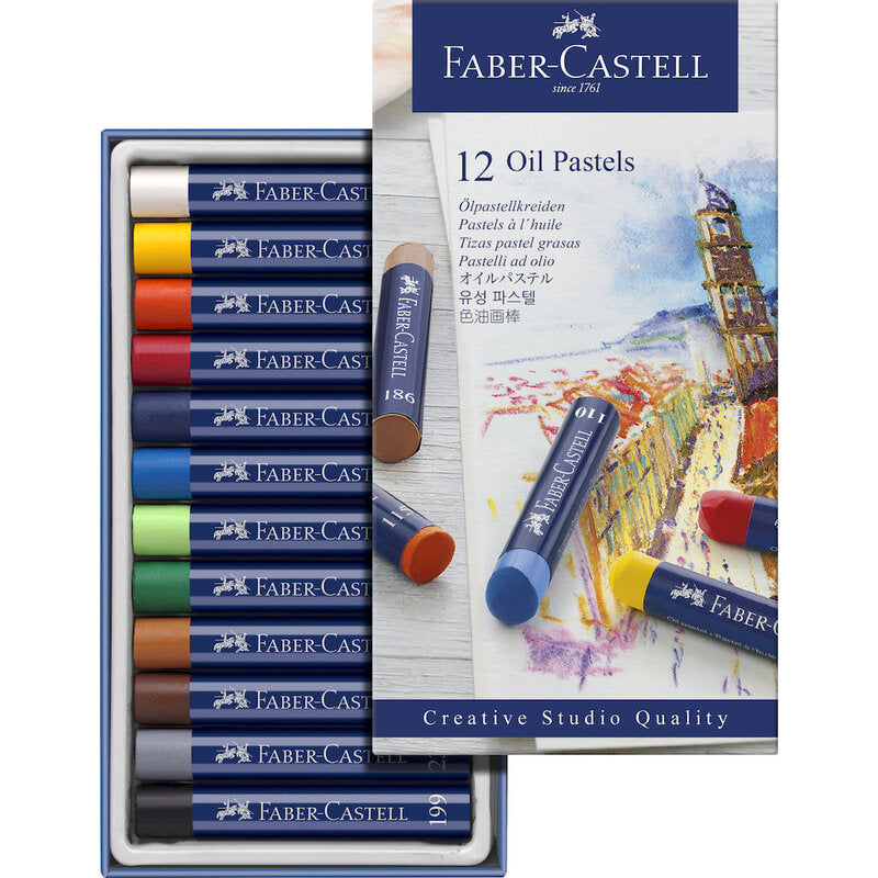 Faber-Castell Creative Studio Oil Pastels, Wallet of 12 MegaBDM