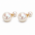 VoxorAI Creamy White Classic Double Pearl Earrings (Two-Way Style), Stud Earrings, Drop Earrings, Luxury Fashion, Niche New Arrival, Hot Selling Item MegaBDM