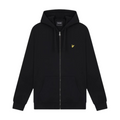 Lyle & Scott Loopback Cotton Full Zip Hoodie - Jet Black MegaBDM