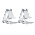 JORDAN&JUDY 2-Pack Silver Aluminum Phone Stand, Lightweight & Portable, Multi-Use MegaBDM