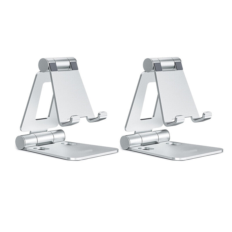 JORDAN&JUDY 2-Pack Silver Aluminum Phone Stand, Lightweight & Portable, Multi-Use MegaBDM