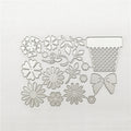 Flower Leaf Metal Cutting Dies Leaf Background Frame Stencil Template Flower Shaped Embossing Cutting Stencils for DIY Embossing Photo Frame Decorative Scrapbook Card MegaBDM
